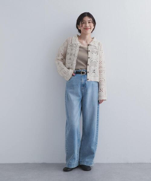 URBAN RESEARCH DOORS(アーバンリサーチドアーズ)の「衿付きクロシェカーディガン(カーディガン/ボレロ・レディース・ブラウン/ナチュラル・FREE)」の20枚目の写真