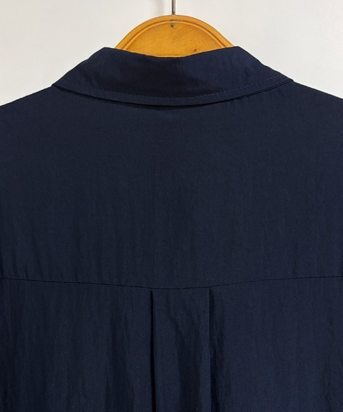 ONEP STAR(ワンピスター)の「ポケット付き半袖ベーシックシャツ(シャツ/ブラウス・レディース・ネイビー・LARGE/MEDIUM/X-LARGE)」の5枚目の写真