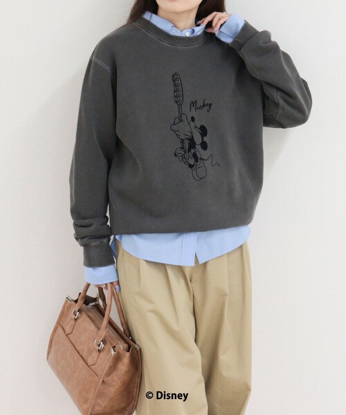 fredy emue(フレディエミュ)の「【GOOD ROCK SPEED/グッドロックスピード】MICKEYクルーネックプルオーバー(スウェット・レディース・グレー系その他/チャコールグレー・38)」の1枚目の写真