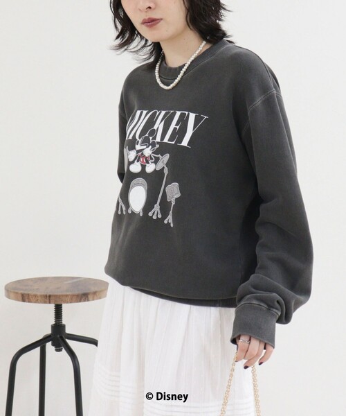 fredy emue(フレディエミュ)の「【GOOD ROCK SPEED/グッドロックスピード】MICKEYクルーネックプルオーバー(スウェット・レディース・グレー系その他/チャコールグレー・38)」の9枚目の写真