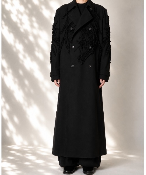 TAAKK（ターク）の「【TAAKK/ターク】TA26AW-CO051 LONG WOOL COAT（トレンチコート・メンズ・ベージュ/ブラック・2）」の4枚目の写真