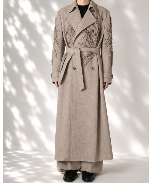 TAAKK（ターク）の「【TAAKK/ターク】TA26AW-CO051 LONG WOOL COAT（トレンチコート・メンズ・ベージュ/ブラック・2）」の5枚目の写真