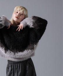 B omnivore/ビーオムニボー SHAGGY KNIT