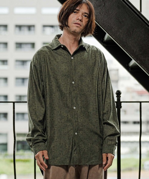 CAMBIO(カンビオ)の「ms6620-ペイズリー×コーデュロイシャツ(BP-BFA0125)(シャツ/ブラウス・メンズ・ベージュ/カーキ/グレー・S/M/L)」の10枚目の写真