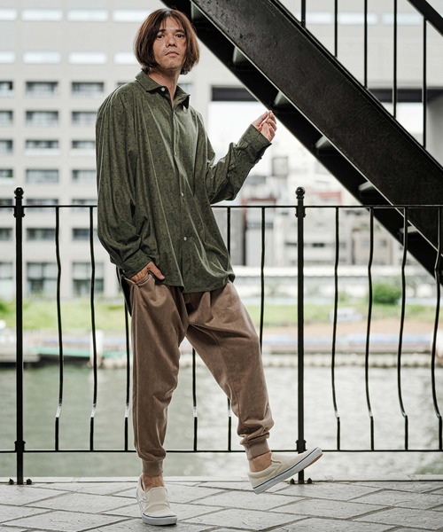 CAMBIO(カンビオ)の「ms6620-ペイズリー×コーデュロイシャツ(BP-BFA0125)(シャツ/ブラウス・メンズ・ベージュ/カーキ/グレー・S/M/L)」の13枚目の写真