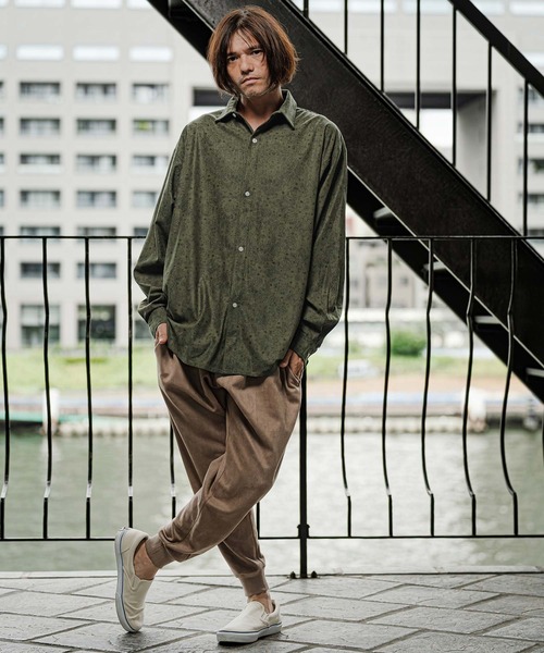 CAMBIO(カンビオ)の「ms6620-ペイズリー×コーデュロイシャツ(BP-BFA0125)(シャツ/ブラウス・メンズ・ベージュ/カーキ/グレー・S/M/L)」の14枚目の写真