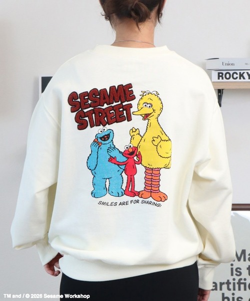 Ha-Li-C STORE(ハリックストア)の「【セサミストリート】カスレプリントスウェット(スウェット・メンズ・オフホワイト/チャコールグレー/A/ダークグリーン・LARGE/MEDIUM/X-LARGE)」の5枚目の写真