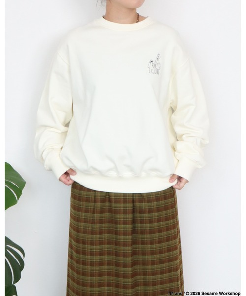 Ha-Li-C STORE(ハリックストア)の「【セサミストリート】カスレプリントスウェット(スウェット・メンズ・オフホワイト/チャコールグレー/A/ダークグリーン・LARGE/MEDIUM/X-LARGE)」の12枚目の写真