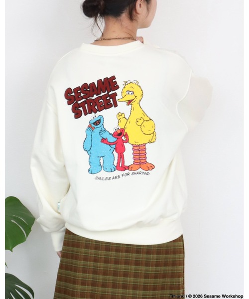 Ha-Li-C STORE(ハリックストア)の「【セサミストリート】カスレプリントスウェット(スウェット・メンズ・オフホワイト/チャコールグレー/A/ダークグリーン・LARGE/MEDIUM/X-LARGE)」の9枚目の写真
