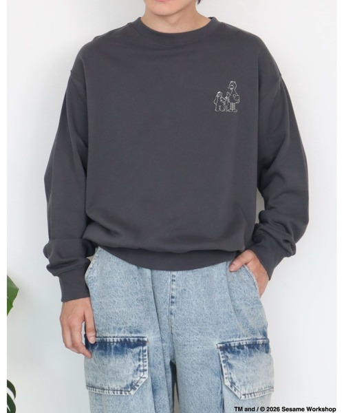 Ha-Li-C STORE(ハリックストア)の「【セサミストリート】カスレプリントスウェット(スウェット・メンズ・オフホワイト/チャコールグレー/A/ダークグリーン・LARGE/MEDIUM/X-LARGE)」の19枚目の写真