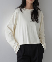 ロングスリーブTシャツ/ショート丈/スタイルアップ