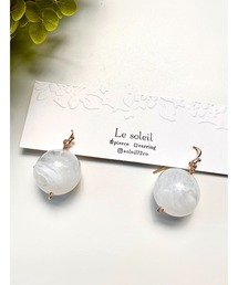 【Le soleil】イタリア製　モダンなアクリルピアス(MA)