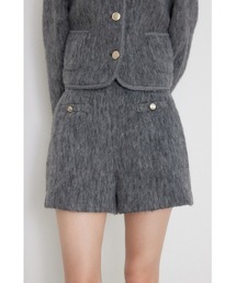 【セットアップ対応】ハイウエストスリットショートパンツ 秋服 冬服