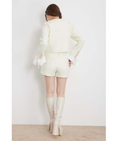 rienda(リエンダ)の「【セットアップ対応】ハイウエストスリットショートパンツ 秋服 冬服(その他パンツ・レディース・グレー/アイボリー/ベージュ・X-SMALL/SMALL/MEDIUM)」の6枚目の写真