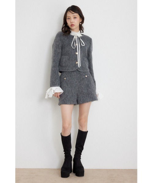 rienda(リエンダ)の「【セットアップ対応】ハイウエストスリットショートパンツ 秋服 冬服(その他パンツ・レディース・グレー/アイボリー/ベージュ・X-SMALL/SMALL/MEDIUM)」の18枚目の写真
