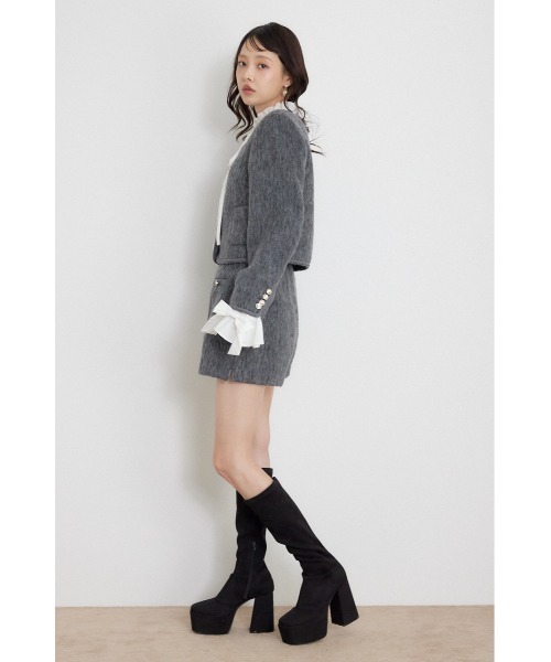 rienda(リエンダ)の「【セットアップ対応】ハイウエストスリットショートパンツ 秋服 冬服(その他パンツ・レディース・グレー/アイボリー/ベージュ・X-SMALL/SMALL/MEDIUM)」の19枚目の写真