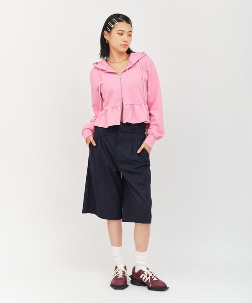 atmos pink(アトモスピンク)の「atmos pink Peplum Zip Hoodie / アトモス ピンク ペプラム ジップ フード(パーカー・レディース・ピンク/カモフラージュ/ブラック・FREE)」の13枚目の写真