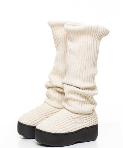 ODAKHA(オダカ)の「ODAKHA(オダカ)ODAKHAxSUBU loose socks boots(ブーツ・レディース・ブラック/ホワイト・0/00)」の5枚目の写真