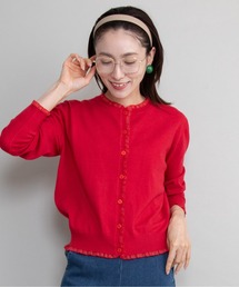 【全８色展開】プチフリルニットカーデ