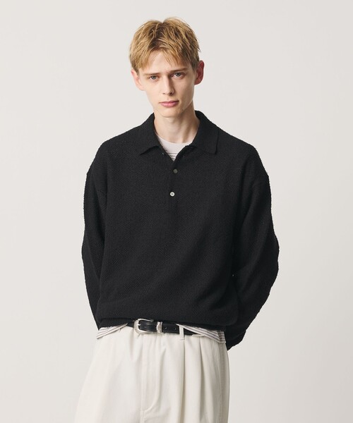 BEAUTY&YOUTH UNITED ARROWS(ビューティーアンドユースユナイテッドアローズ)の「ニュアンス カール 3B ポロニット ウォッシャブル(ニット/セーター・メンズ・モカ/レッド/ブラック・S/M/L/XL)」の7枚目の写真