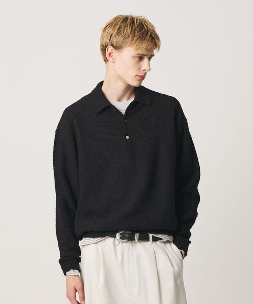 BEAUTY&YOUTH UNITED ARROWS(ビューティーアンドユースユナイテッドアローズ)の「ニュアンス カール 3B ポロニット ウォッシャブル(ニット/セーター・メンズ・モカ/レッド/ブラック・S/M/L/XL)」の8枚目の写真