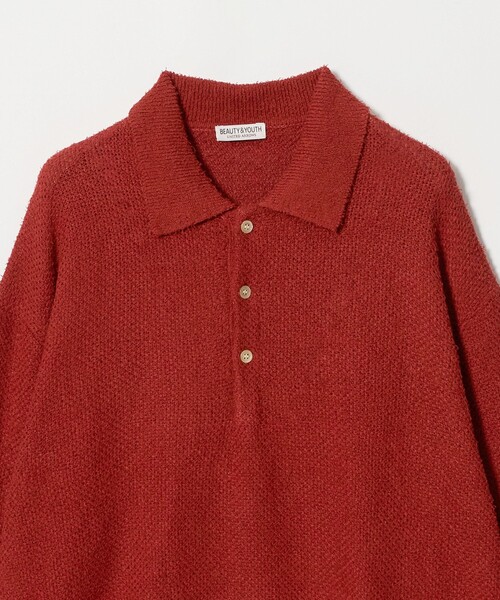 BEAUTY&YOUTH UNITED ARROWS(ビューティーアンドユースユナイテッドアローズ)の「ニュアンス カール 3B ポロニット ウォッシャブル(ニット/セーター・メンズ・モカ/レッド/ブラック・S/M/L/XL)」の16枚目の写真