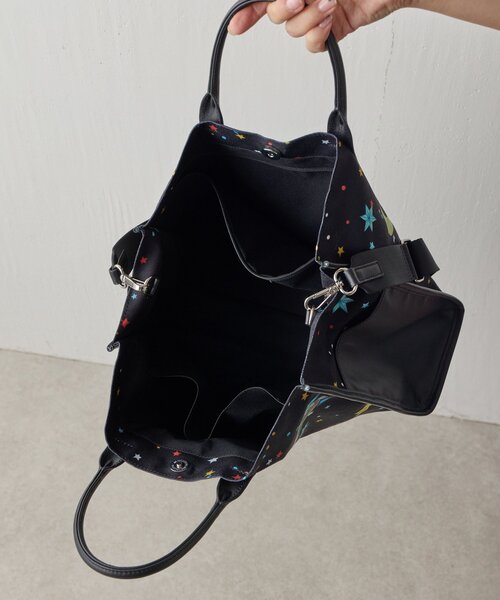ear PAPILLONNER(イアパピヨネ)の「《A4対応/オリジナルシール付き》sampo×earコラボ/2WAYスクエアトートバッグ(トートバッグ・レディース・ベージュ/ブラック/ネイビー・FREE)」の22枚目の写真