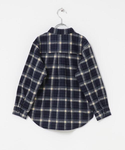 URBAN RESEARCH DOORS(アーバンリサーチドアーズ)の「『150サイズあり』ネルチェックオーバーサイズシャツ(KIDS)(シャツ/ブラウス・キッズ・ネイビー/キャメル・150/120/135)」の5枚目の写真