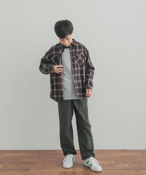 URBAN RESEARCH DOORS(アーバンリサーチドアーズ)の「『150サイズあり』ネルチェックオーバーサイズシャツ(KIDS)(シャツ/ブラウス・キッズ・ネイビー/キャメル・150/120/135)」の12枚目の写真