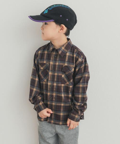 URBAN RESEARCH DOORS(アーバンリサーチドアーズ)の「『150サイズあり』ネルチェックオーバーサイズシャツ(KIDS)(シャツ/ブラウス・キッズ・ネイビー/キャメル・150/120/135)」の15枚目の写真