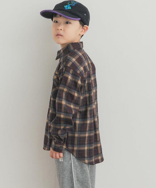 URBAN RESEARCH DOORS(アーバンリサーチドアーズ)の「『150サイズあり』ネルチェックオーバーサイズシャツ(KIDS)(シャツ/ブラウス・キッズ・ネイビー/キャメル・150/120/135)」の17枚目の写真