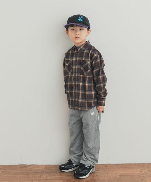 URBAN RESEARCH DOORS(アーバンリサーチドアーズ)の「『150サイズあり』ネルチェックオーバーサイズシャツ(KIDS)(シャツ/ブラウス・キッズ・ネイビー/キャメル・150/120/135)」の18枚目の写真