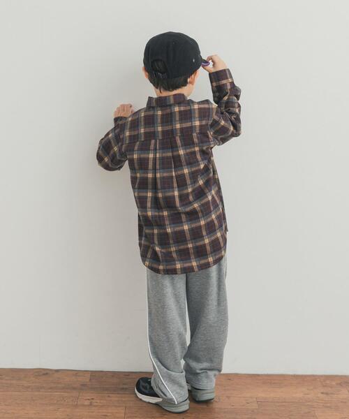URBAN RESEARCH DOORS(アーバンリサーチドアーズ)の「『150サイズあり』ネルチェックオーバーサイズシャツ(KIDS)(シャツ/ブラウス・キッズ・ネイビー/キャメル・150/120/135)」の19枚目の写真