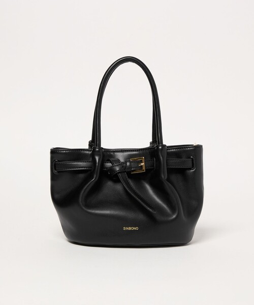 green label relaxing(グリーンレーベルリラクシング)の「【別注】<SINBONO>ベルト トートバッグ / ショルダーバッグ(ショルダーバッグ・レディース・ワインレッド/ブラック・FREE)」の1枚目の写真