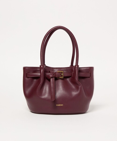 green label relaxing(グリーンレーベルリラクシング)の「【別注】<SINBONO>ベルト トートバッグ / ショルダーバッグ(ショルダーバッグ・レディース・ワインレッド/ブラック・FREE)」の2枚目の写真