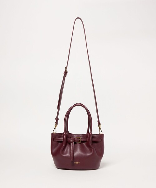 green label relaxing(グリーンレーベルリラクシング)の「【別注】<SINBONO>ベルト トートバッグ / ショルダーバッグ(ショルダーバッグ・レディース・ワインレッド/ブラック・FREE)」の7枚目の写真