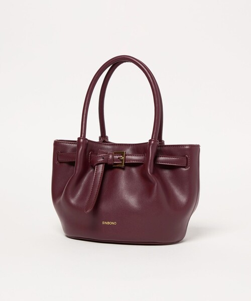 green label relaxing(グリーンレーベルリラクシング)の「【別注】<SINBONO>ベルト トートバッグ / ショルダーバッグ(ショルダーバッグ・レディース・ワインレッド/ブラック・FREE)」の10枚目の写真