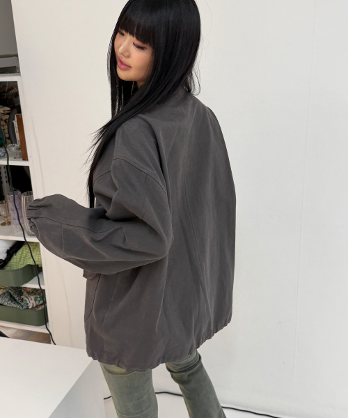 NAAIEEN(ナイエン)の「ラウンドポケットデニムフィールドジャケット ダークパープル(ミリタリージャケット・レディース・その他・FREE)」の8枚目の写真