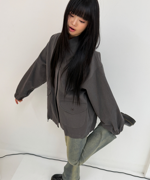 NAAIEEN(ナイエン)の「ラウンドポケットデニムフィールドジャケット ダークパープル(ミリタリージャケット・レディース・その他・FREE)」の7枚目の写真
