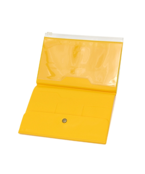 イエロー ナイロン パスポートケース nahe ネーエ トラベルオーガナイザー 収納ケース パスポート 三つ折り