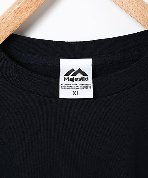 MAJESTIC（マジェスティック）の「Majestic/F/MLB別注TEE SS CLI（Tシャツ/カットソー・メンズ・ホワイト/ネイビー・SMALL/LARGE/X-LARGE/MEDIUM）」の11枚目の写真