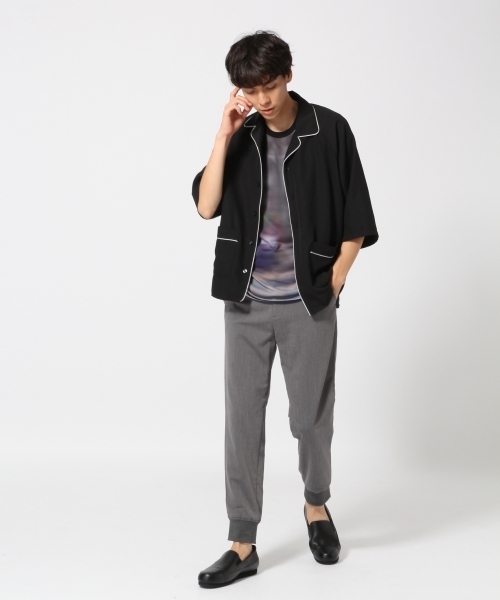 HARE（ハレ）の「シェイドオフカットソー(HARE)（Tシャツ/カットソー・メンズ・ブラック/オフホワイト/グレー・MEDIUM/SMALL/LARGE）」の4枚目の写真