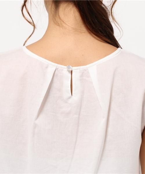 NATURAL BEAUTY BASIC（ナチュラルビューティーベーシック）の「カットジャガードブラウス（シャツ/ブラウス・レディース・ホワイト系その他/ブラック・SMALL/MEDIUM）」の8枚目の写真