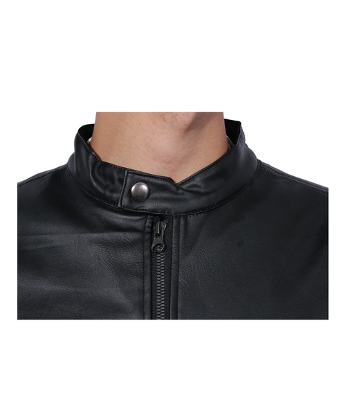 ８(eight)（エイト）の「シングル ライダースジャケット PUレザー（ライダースジャケット・メンズ・ブラック/キャメル/チャコールグレー/ネイビー・MEDIUM/LARGE/X-LARGE）」の17枚目の写真