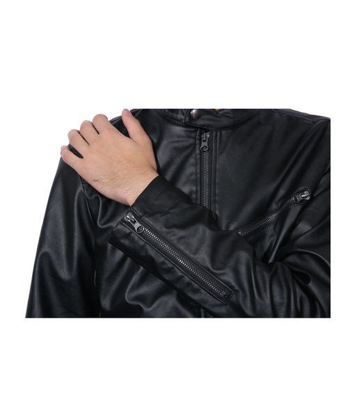 ８(eight)（エイト）の「シングル ライダースジャケット PUレザー（ライダースジャケット・メンズ・ブラック/キャメル/チャコールグレー/ネイビー・MEDIUM/LARGE/X-LARGE）」の19枚目の写真