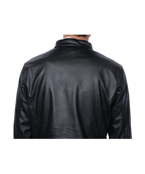 ８(eight)（エイト）の「シングル ライダースジャケット PUレザー（ライダースジャケット・メンズ・ブラック/キャメル/チャコールグレー/ネイビー・MEDIUM/LARGE/X-LARGE）」の22枚目の写真