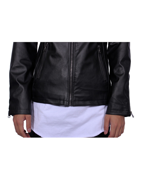 ８(eight)（エイト）の「シングル ライダースジャケット PUレザー（ライダースジャケット・メンズ・ブラック/キャメル/チャコールグレー/ネイビー・MEDIUM/LARGE/X-LARGE）」の12枚目の写真
