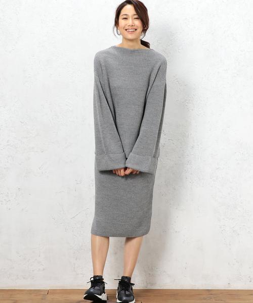 green label relaxing(グリーンレーベルリラクシング)の「■■■KF H/Wash W/A カタアゼ PO+SK ワンピース◆(ワンピース・レディース・ブラック/グレー/ブラウン・FREE)」の2枚目の写真