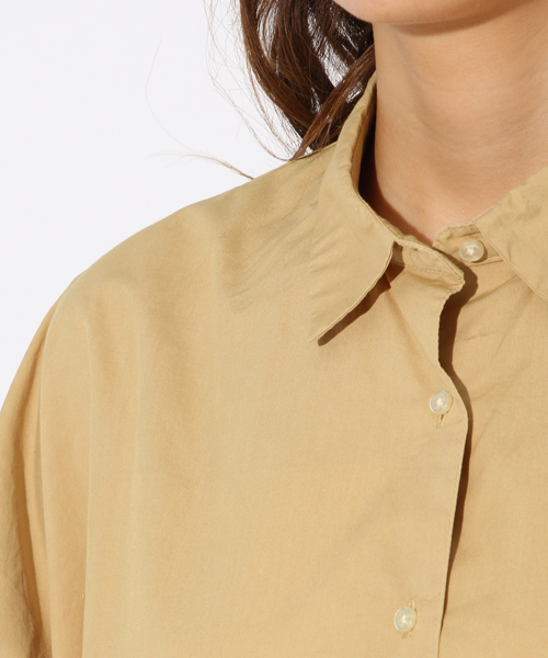 niko and...(ニコアンド)の「染めBIGBIGレギュラーシャツ【niko and ...】(シャツ/ブラウス・レディース・グリーン/ベージュ・FREE)」の4枚目の写真