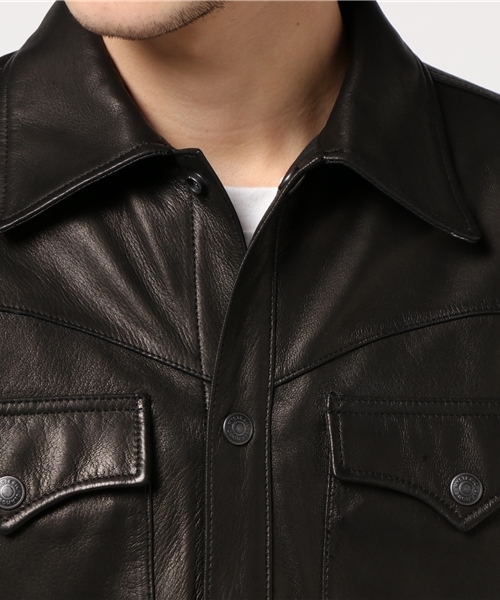 HYSTERIC GLAMOUR（ヒステリックグラマー）の「ディアスキンウエスタンJK（シャツ/ブラウス・メンズ・ベージュ/ブラック・LARGE/MEDIUM/SMALL）」の3枚目の写真